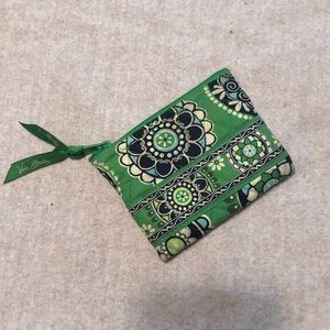 Vera Bradley cupcake green change wallet